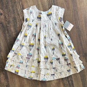 Pippa & Julie Hot Air Balloon Dress - Cream, Yellow, Blue